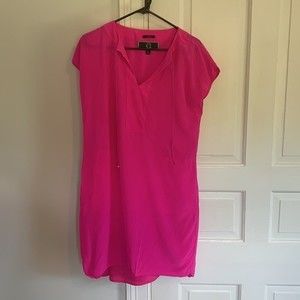 C. Wonder Silk Pink Tunic Dress with slip Small